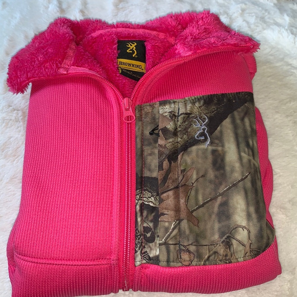 Girls browning Medium Fleece Zip up jacket